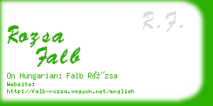 rozsa falb business card